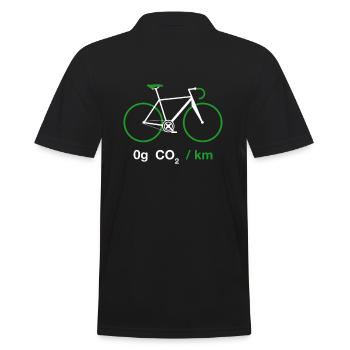 Cycliste Vélo de route Protection de l'environnement Climat Protection du climat - Polo Homme - noir - Dos - Kai (181cm)