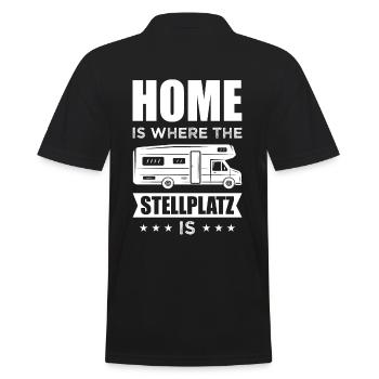 La maison est l'endroit où se trouve la Stellplatz Vacances en camping - Polo Homme - noir - Dos - Kai (181cm)