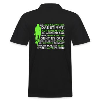 Rennrad Radfahrer Rennradfahrer Lustiger Spruch - Männer Poloshirt - Schwarz - Hinten - Kai (181cm)