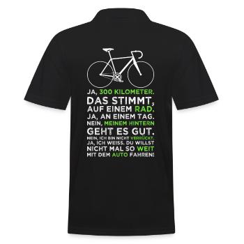 Fahrrad Radfahrer Geschenkidee Rennrad Radsport - Männer Poloshirt - Schwarz - Hinten - Kai (181cm)