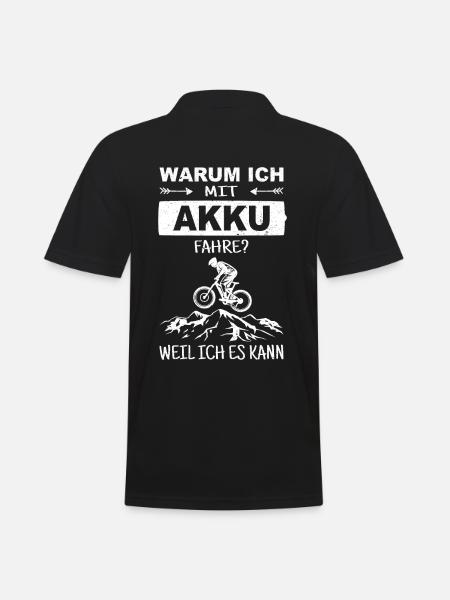 MTB Mountainbike Berge E-Bike Spruch Vintage Retro - Männer Poloshirt - Schwarz