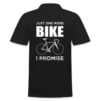 Just One More Bike I Promise Rennrad Fahrrad - Männer Poloshirt - Schwarz - Hinten - Kai (181cm)