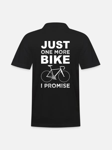 Racefietser Just One More Bike I Promise - Mannen poloshirt - zwart