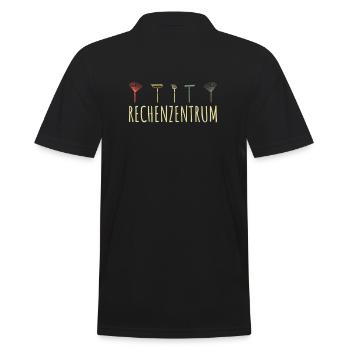 Rechenzentrum Garten Gärtner Gärtnerin Hobby Retro - Männer Poloshirt - Schwarz - Hinten - Kai (181cm)