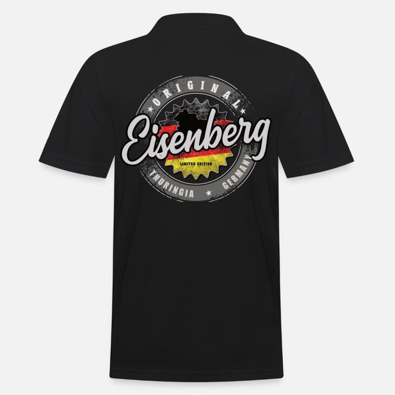 Original Germany Thüringen Eisenberg - Männer Poloshirt - Schwarz