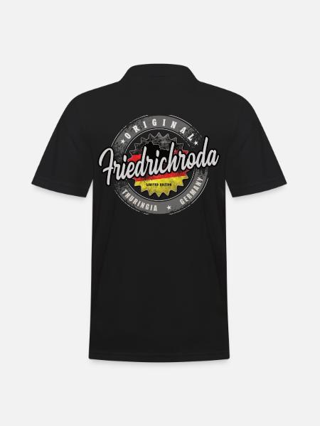 Original Germany Thüringen Friedrichroda - Männer Poloshirt - Schwarz