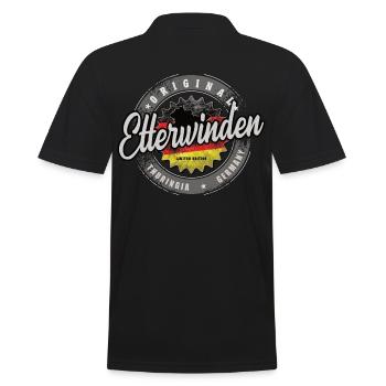 Original Germany Thüringen Etterwinden - Männer Poloshirt - Schwarz - Hinten - Kai (181cm)