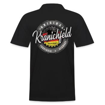 Original Germany Thüringen Kranichfeld - Männer Poloshirt - Schwarz - Hinten - Kai (181cm)