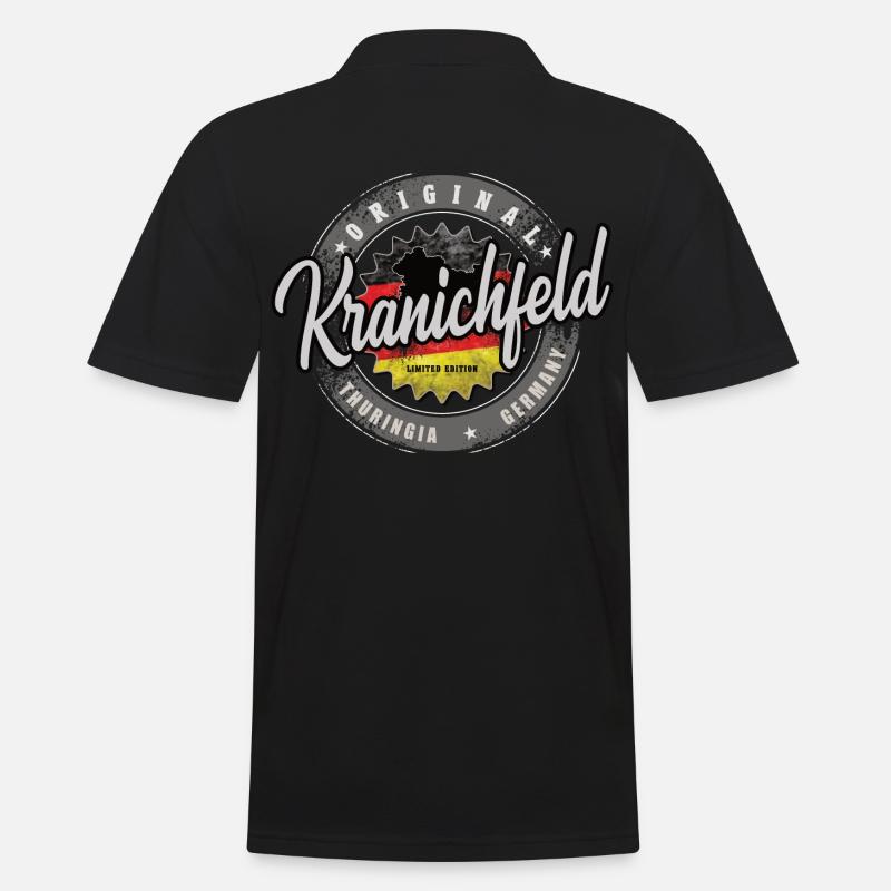 Original Germany Thüringen Kranichfeld - Männer Poloshirt - Schwarz