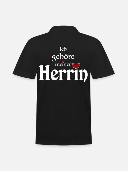 Domina Herrin Eigentum - Männer Poloshirt - Schwarz