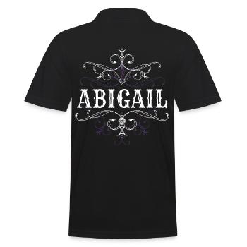 Abigail Name Vorname Personalisiert - Männer Poloshirt - Schwarz - Hinten - Kai (181cm)