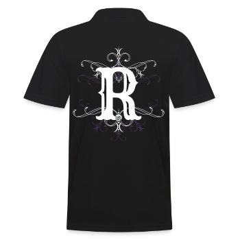 Buchstabe R Buchstabe-R - Männer Poloshirt - Schwarz - Hinten - Kai (181cm)