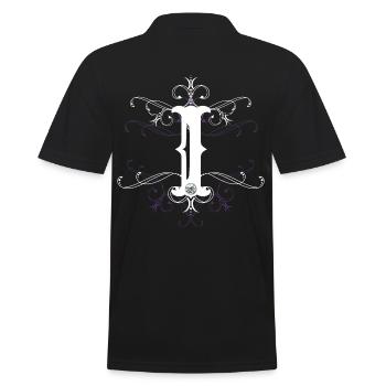Buchstabe I Buchstabe-i - Männer Poloshirt - Schwarz - Hinten - Kai (181cm)