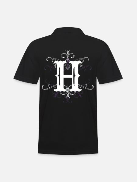 Letter H Letter H - Men's Polo Shirt - black