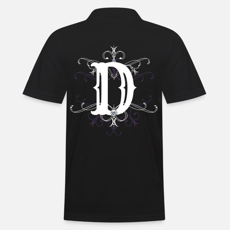 Buchstabe D Buchstabe-D - Männer Poloshirt - Schwarz