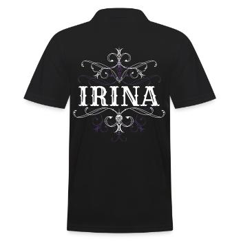 Irina Nom Prénom personnalisé - Polo Homme - noir - Dos - Kai (181cm)