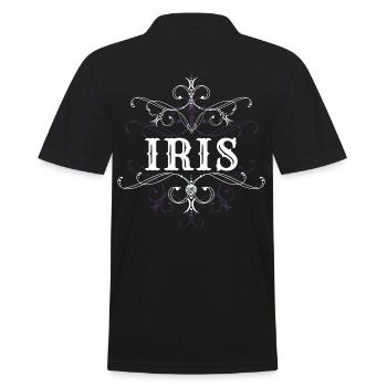 Iris Name Vorname Personalisiert - Männer Poloshirt - Schwarz - Hinten - Kai (181cm)