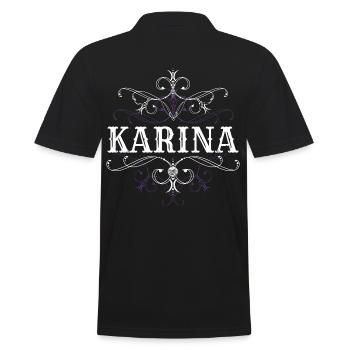 Karina Nom Prénom personnalisé - Polo Homme - noir - Dos - Kai (181cm)