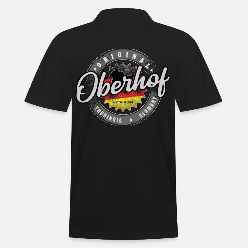 Original Germany Thüringen Oberhof - Männer Poloshirt - Schwarz