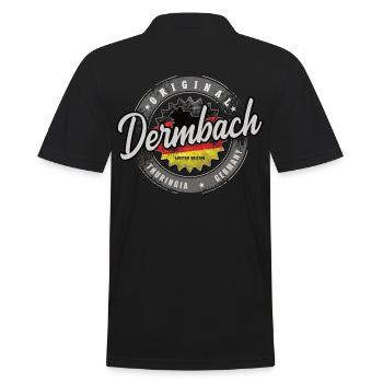 Original Germany Thüringen Dermbach - Männer Poloshirt - Schwarz - Hinten - Kai (181cm)