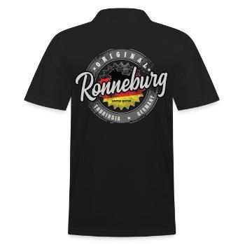 Original Germany Thüringen Ronneburg - Männer Poloshirt - Schwarz - Hinten - Kai (181cm)
