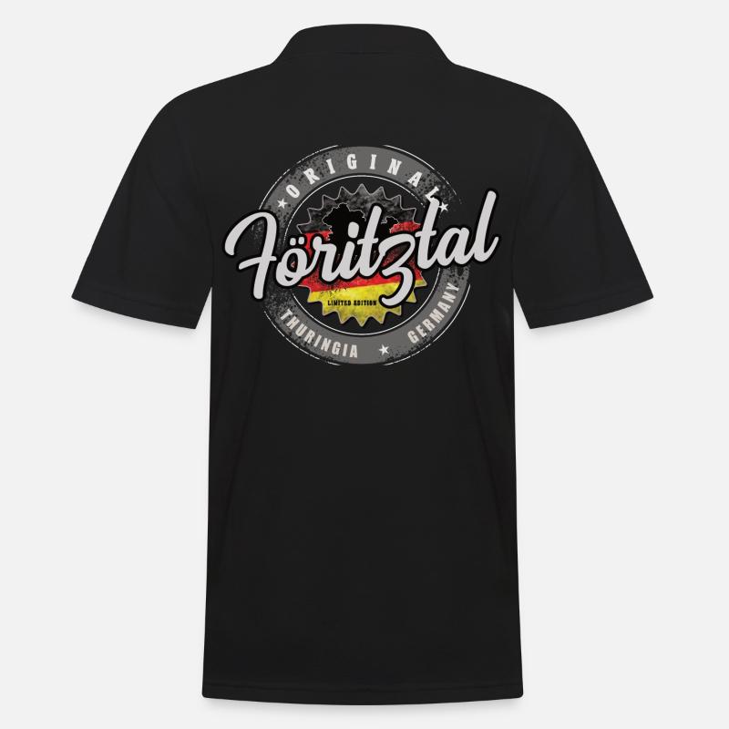 Original Germany Thüringen Föritztal - Männer Poloshirt - Schwarz