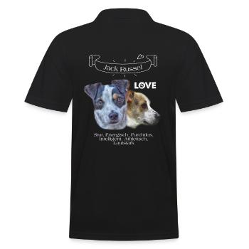 Jack Russel Shirt und Accessoires - Männer Poloshirt - Schwarz - Hinten - Kai (181cm)