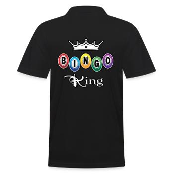 King Bingo King - Men's Polo Shirt - black - Back - Kai (181cm)