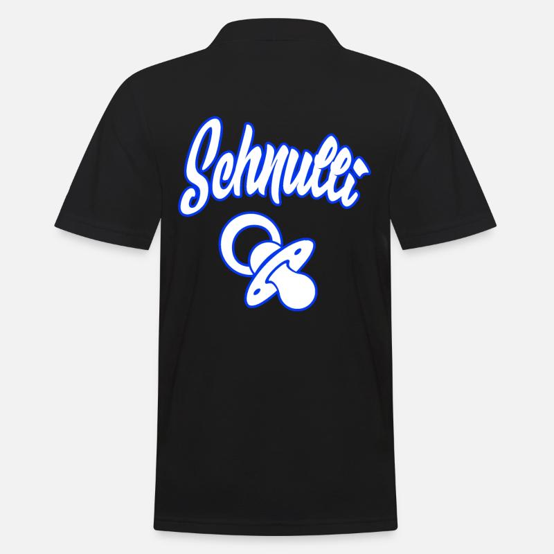 Schnulli Schnuller - Männer Poloshirt - Schwarz