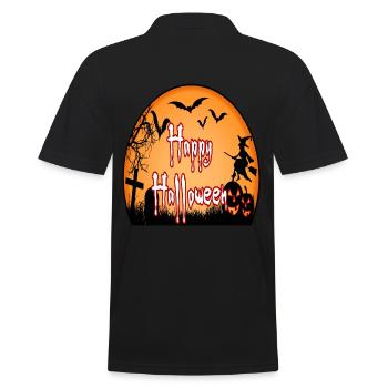 Halloween - Men's Polo Shirt - black - Back - Kai (181cm)