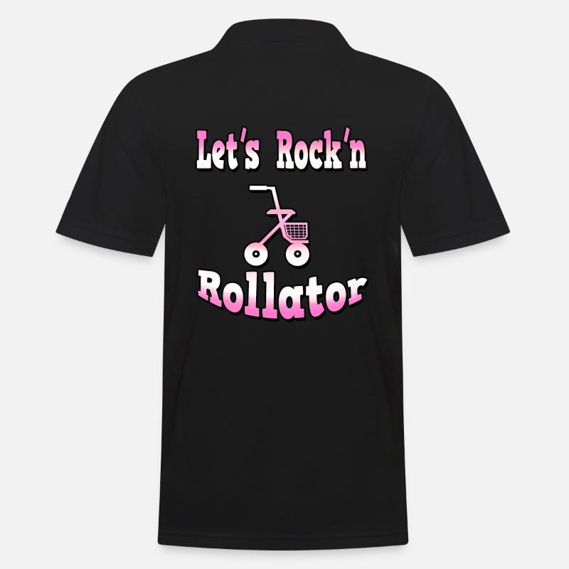 rollator - Männer Poloshirt - Schwarz