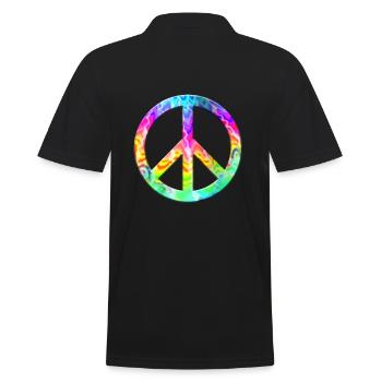 Flower Power Peace Hippie Love 60s 70s Peace coloré - Polo Homme - noir - Dos - Kai (181cm)