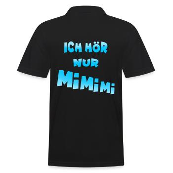 ich hör nur mimimi blau - Männer Poloshirt - Schwarz - Hinten - Kai (181cm)