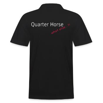 Quarter Horse, what else - Men's Polo Shirt - black - Back - Kai (181cm)