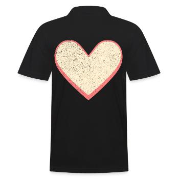 Sugar heart sugar heart pink candy - Men's Polo Shirt - black - Back - Kai (181cm)