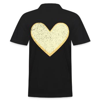 Sugar heart Sugar heart candy yellow - Men's Polo Shirt - black - Back - Kai (181cm)