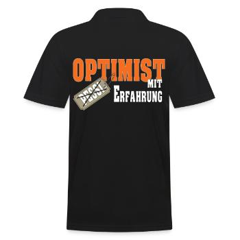 Optimist mit Erfahrung Geschenk - Männer Poloshirt - Schwarz - Hinten - Kai (181cm)