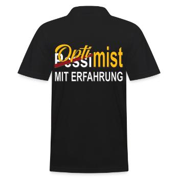 Optimist mit Erfahrung Geschenk - Männer Poloshirt - Schwarz - Hinten - Kai (181cm)