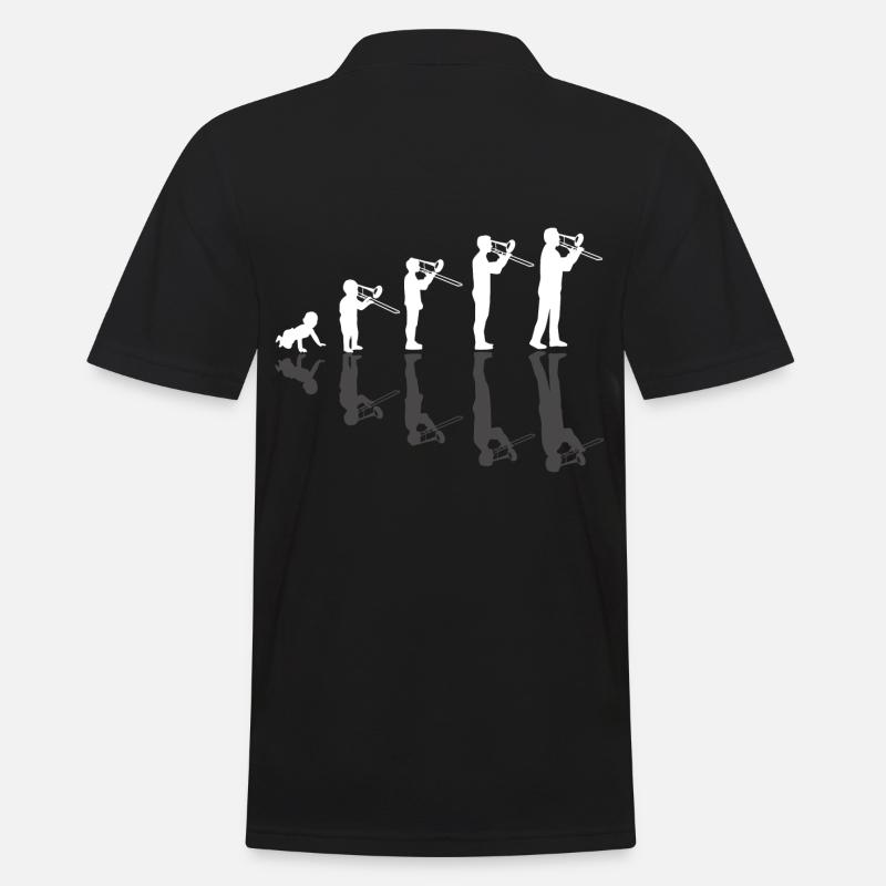 Trombone Evolution - Trombone Gift Trombonist - Polo Homme - noir