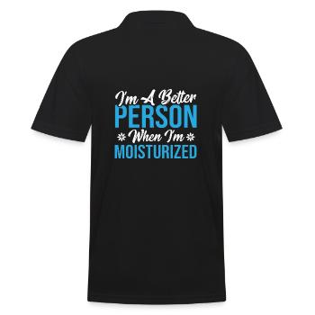 Hautarzt Dermatologie Hautpflegekosmetikerin - Männer Poloshirt - Schwarz - Hinten - Kai (181cm)