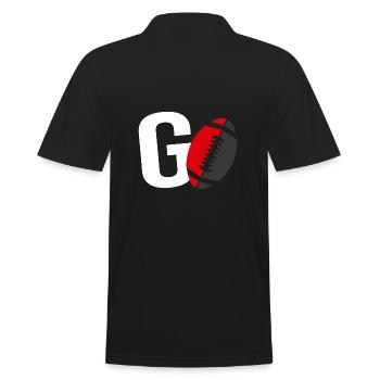 go rugby supporter player rugby toulouse - Männer Poloshirt - Schwarz - Hinten - Kai (181cm)