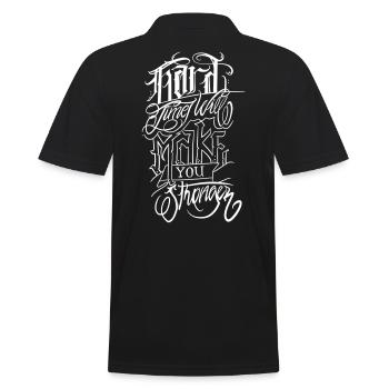 Les temps difficiles vous rendent plus fort - White Vector - Polo Homme - noir - Dos - Kai (181cm)