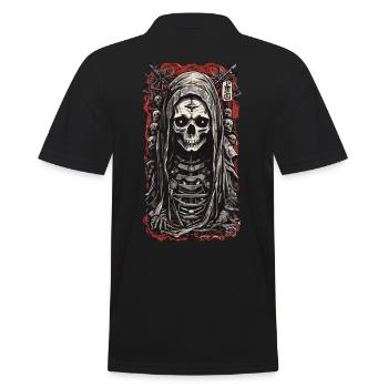 Dark Skeleton Gothic & Retro Streetwear - Polo Homme - noir - Dos - Kai (181cm)