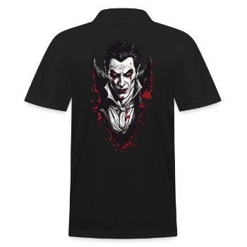 Nostalgique Vampire Retro Horror Design esthétique - Polo Homme - noir - Dos - Kai (181cm)