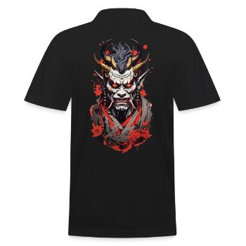 Japonais Oni Démon Rétro Manga Style de conception - Polo Homme - noir - Dos - Kai (181cm)