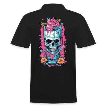 Goth Sundae Skull Weirdcore Pastel Gothic - Men's Polo Shirt - black - Back - Kai (181cm)