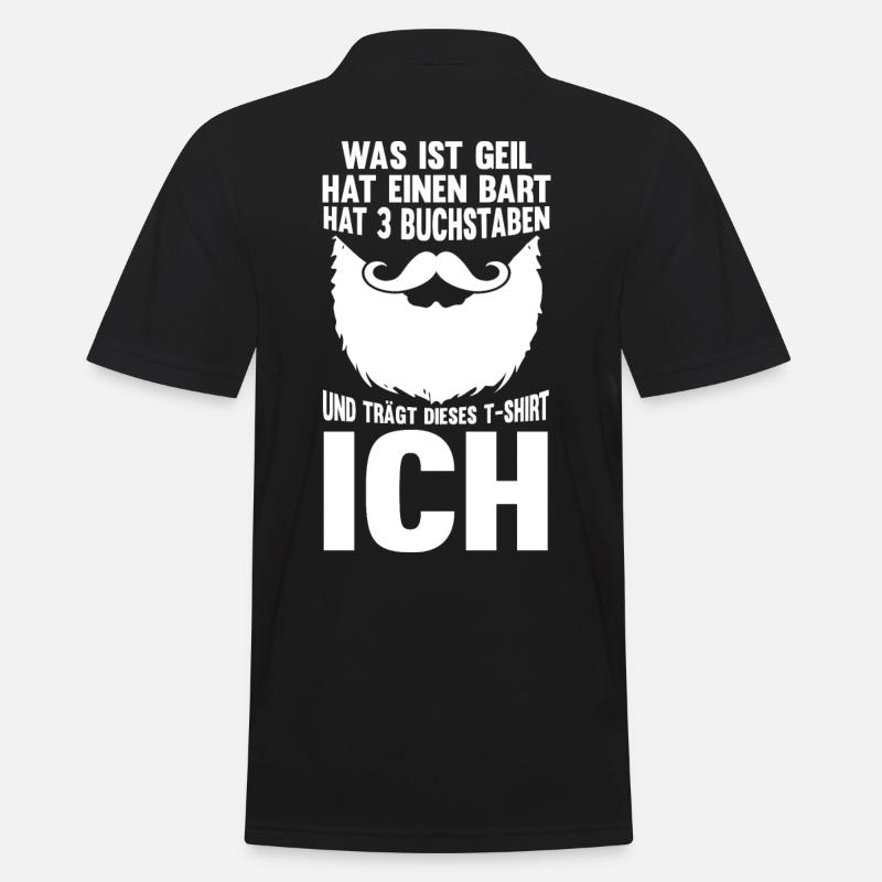 Bärtig Bartträger Schnurrbart Bart - Männer Poloshirt - Schwarz
