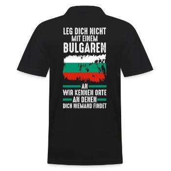 Balkan Bulgarien Bulgare Bulgarisches - Männer Poloshirt - Schwarz - Hinten - Kai (181cm)
