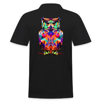 Hibou polygonal - Polo Homme - noir - Dos - Kai (181cm)