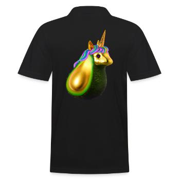 Happy Unicorn Avocado - Men's Polo Shirt - black - Back - Kai (181cm)